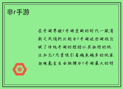 非r手游